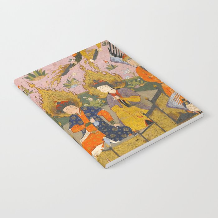 (Book of omens) Angels bow before Adam and Eve in Paradise Islamic Antique Art  Notebook