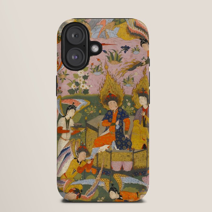 (Book of omens) Angels bow before Adam and Eve in Paradise Islamic Antique Art  iPhone Case