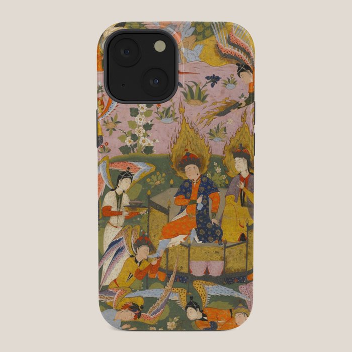 (Book of omens) Angels bow before Adam and Eve in Paradise Islamic Antique Art  iPhone Case
