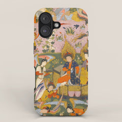 (Book of omens) Angels bow before Adam and Eve in Paradise Islamic Antique Art  iPhone Case