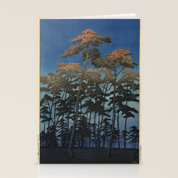 "Hikawa Park in Omiya" by Hasui Kawase, 1930 Stationery Card