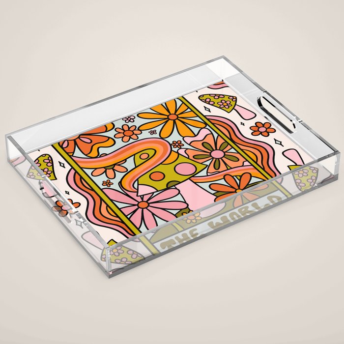 21. World Tarot Mushroom Acrylic Tray