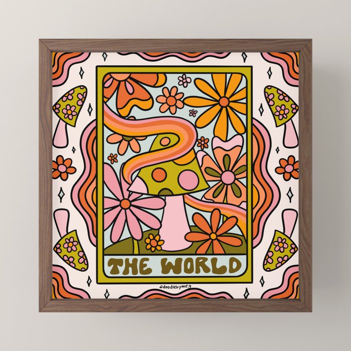 21. World Tarot Mushroom Mini Art Print