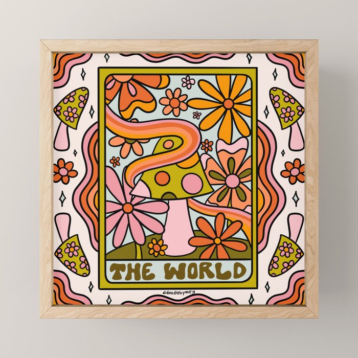 21. World Tarot Mushroom Mini Art Print
