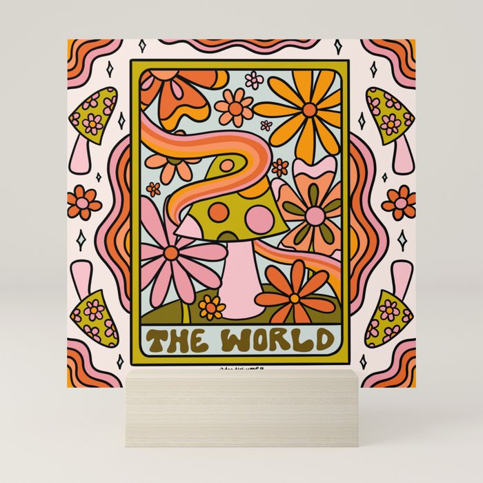 21. World Tarot Mushroom Mini Art Print
