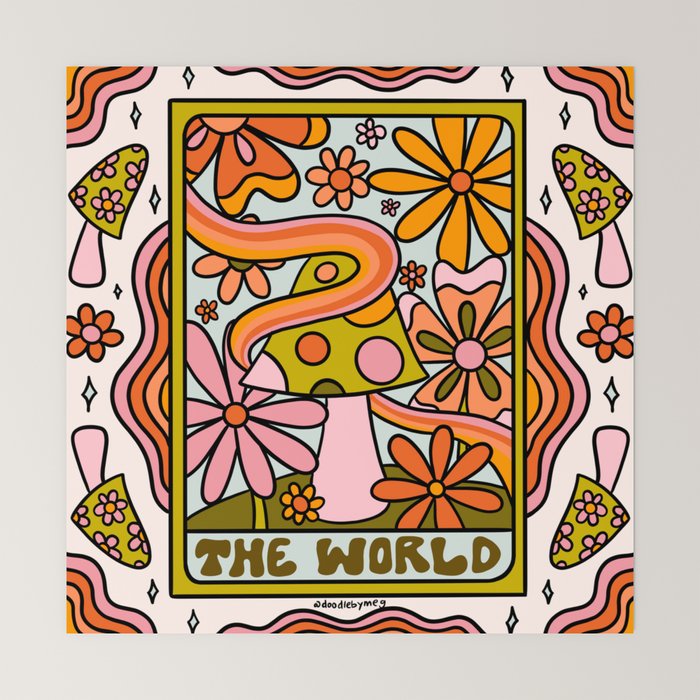 21. World Tarot Mushroom Mini Art Print