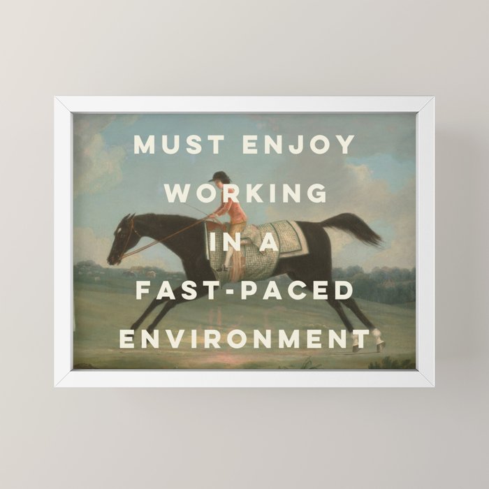 A Fast-Paced Environment Mini Art Print