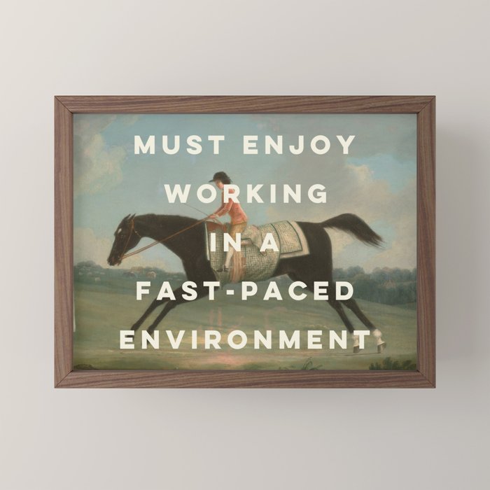 A Fast-Paced Environment Mini Art Print