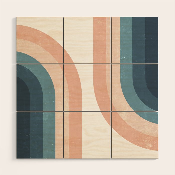 70s Rainbow Wood Wall Art