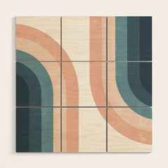 70s Rainbow Wood Wall Art