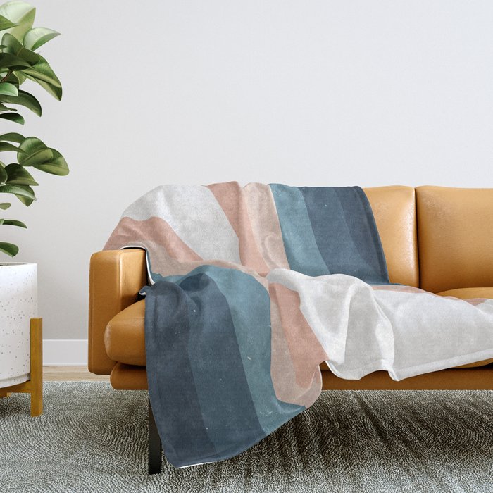70s Rainbow Throw Blanket