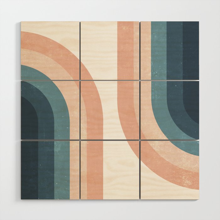 70s Rainbow Wood Wall Art