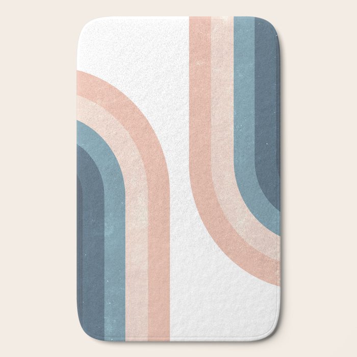 70s Rainbow Bath Mat