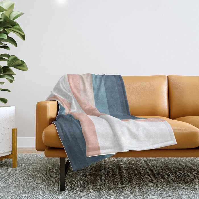 70s Rainbow Throw Blanket