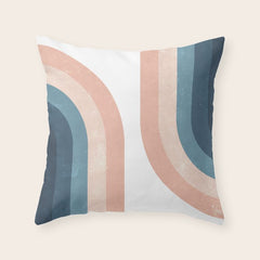 70s Rainbow Throw Pillow
