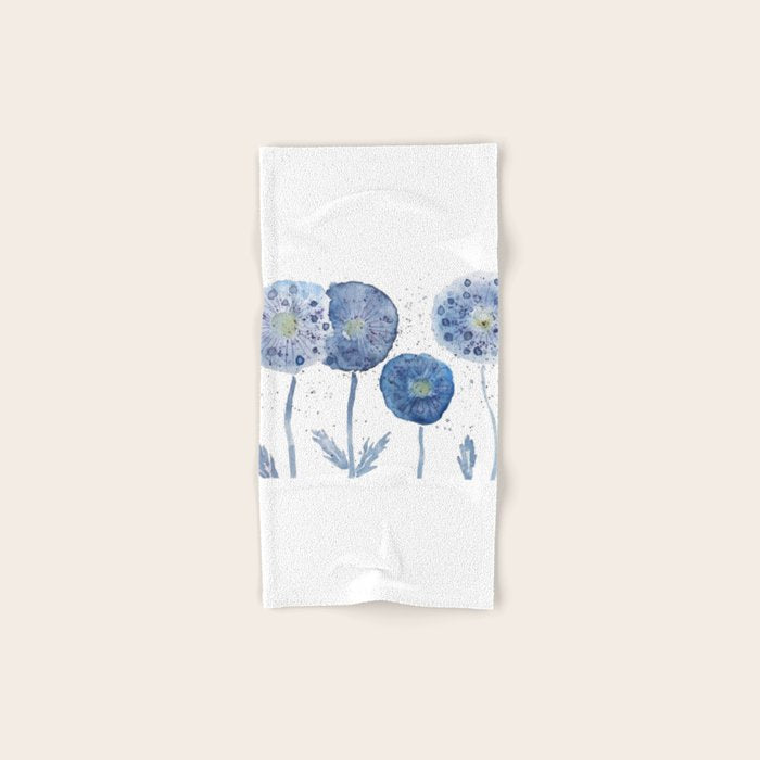 4 indigo abstract dandelion 2 Bath Towel