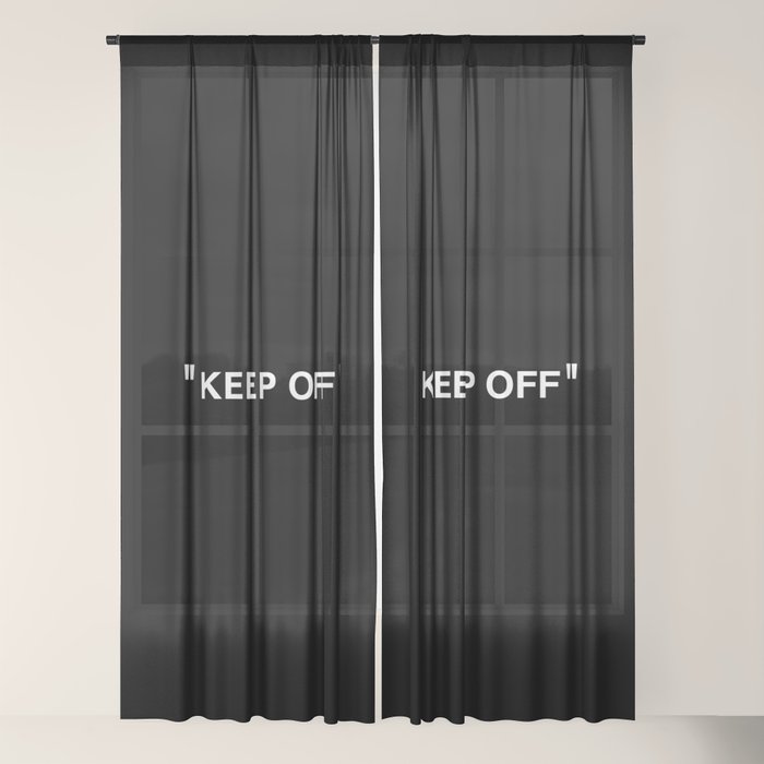 "KEEP OFF" Dark Edition Window Curtain