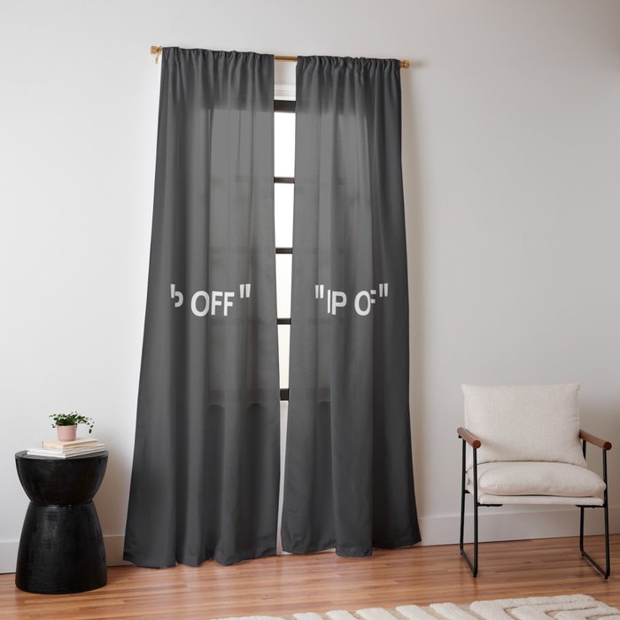 "KEEP OFF" Dark Edition Window Curtain
