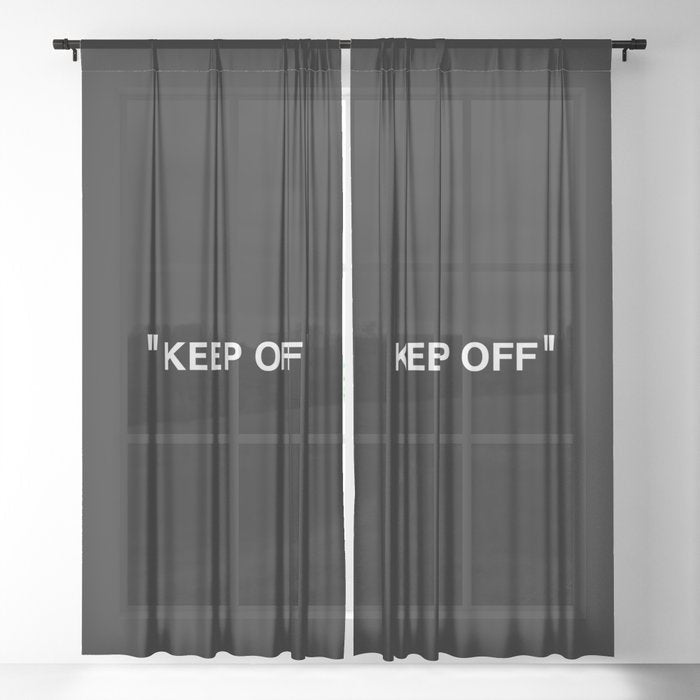 "KEEP OFF" Dark Edition Window Curtain