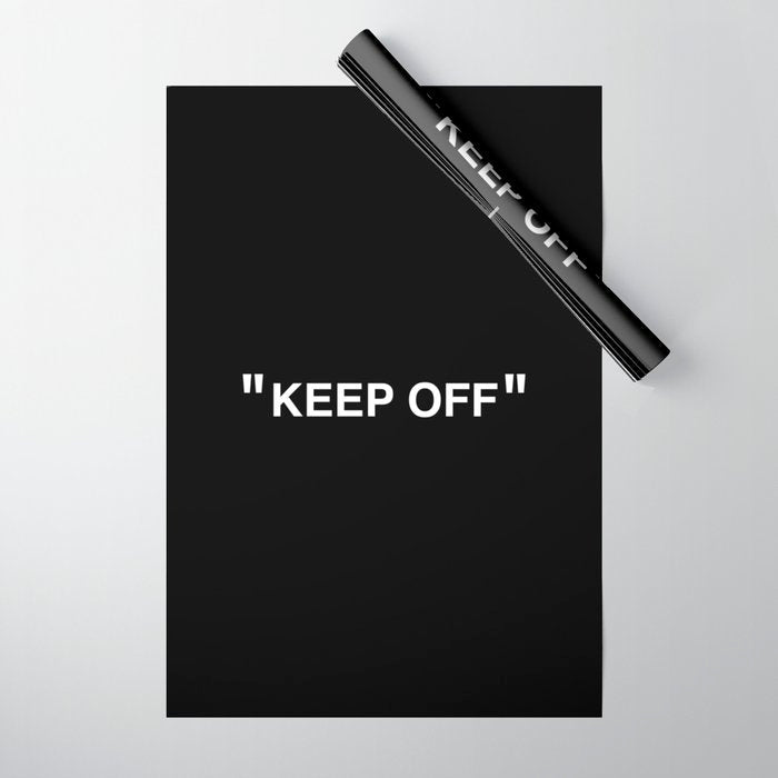 "KEEP OFF" Dark Edition Wrapping Paper