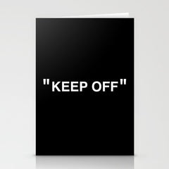 "KEEP OFF" Dark Edition Stationery Card
