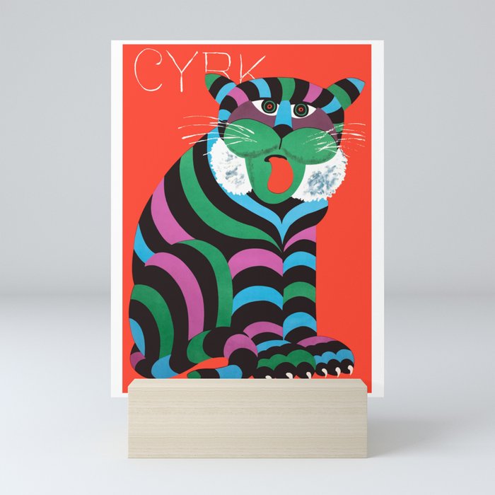 1975 CYRK Polish Circus Tiger Advertising Poster Mini Art Print