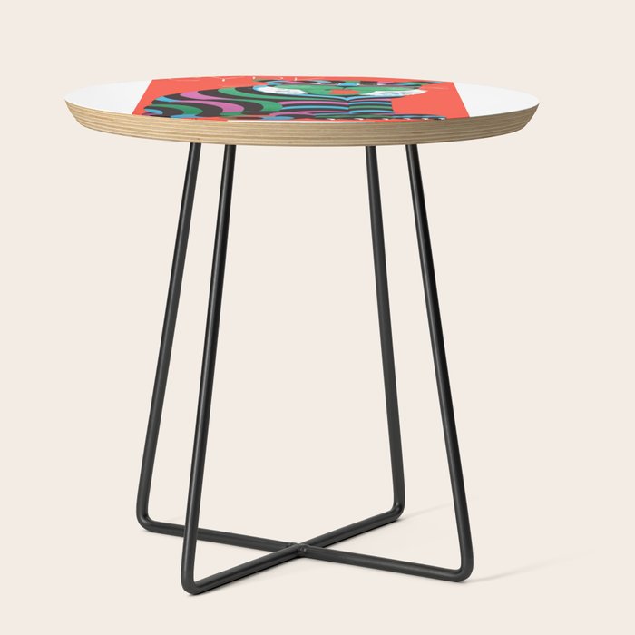 1975 CYRK Polish Circus Tiger Advertising Poster Side Table