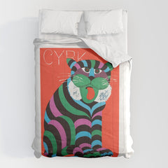 1975 CYRK Polish Circus Tiger Advertising Poster Comforter