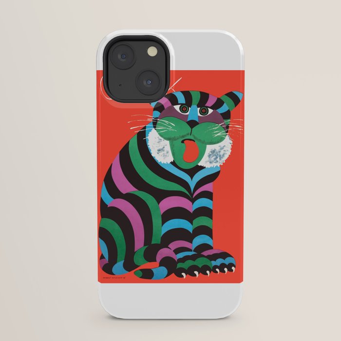 1975 CYRK Polish Circus Tiger Advertising Poster iPhone Case