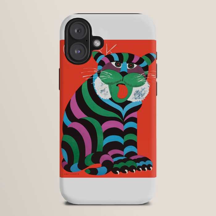 1975 CYRK Polish Circus Tiger Advertising Poster iPhone Case