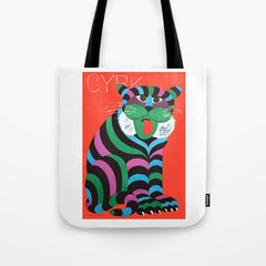 1975 CYRK Polish Circus Tiger Advertising Poster Tote Bag