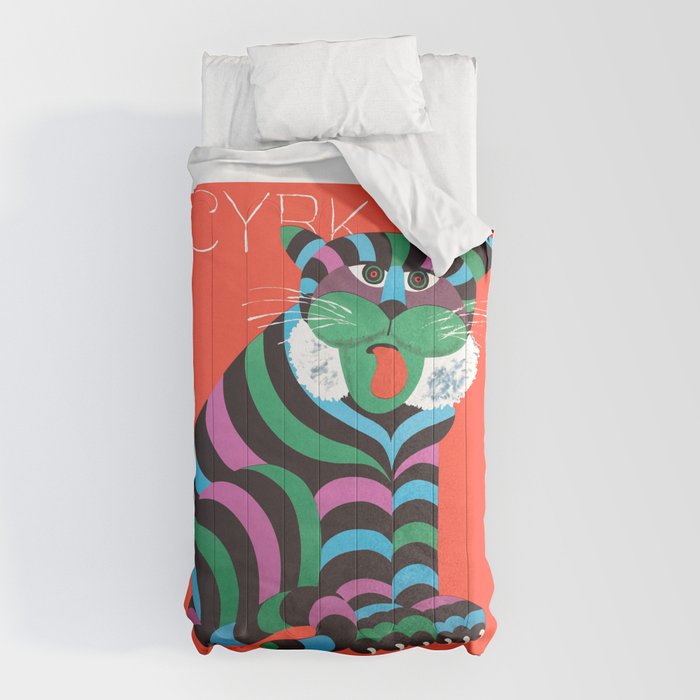 1975 CYRK Polish Circus Tiger Advertising Poster Comforter