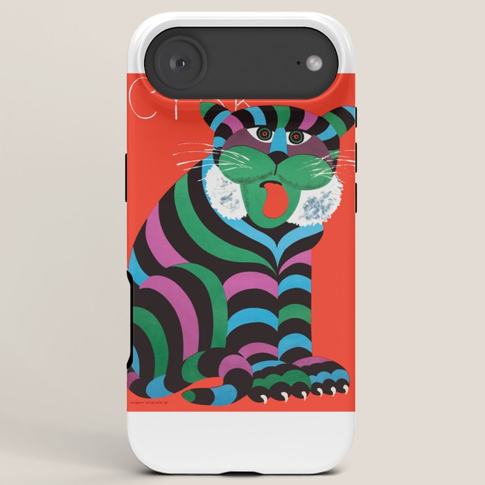 1975 CYRK Polish Circus Tiger Advertising Poster iPhone Case