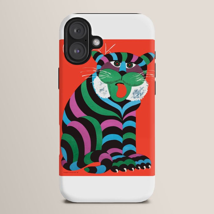 1975 CYRK Polish Circus Tiger Advertising Poster iPhone Case
