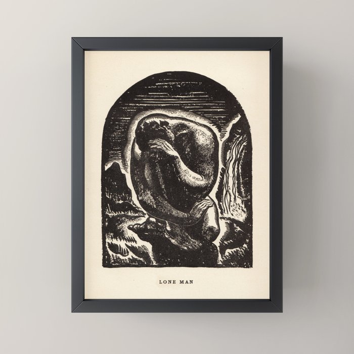 "Lone Man" by Rockwell Kent (1919) Mini Art Print