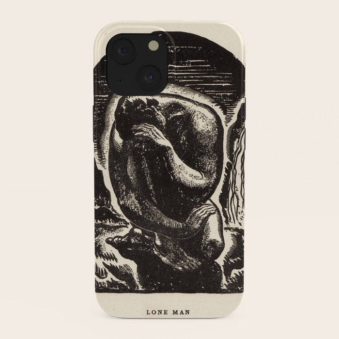 "Lone Man" by Rockwell Kent (1919) iPhone Case
