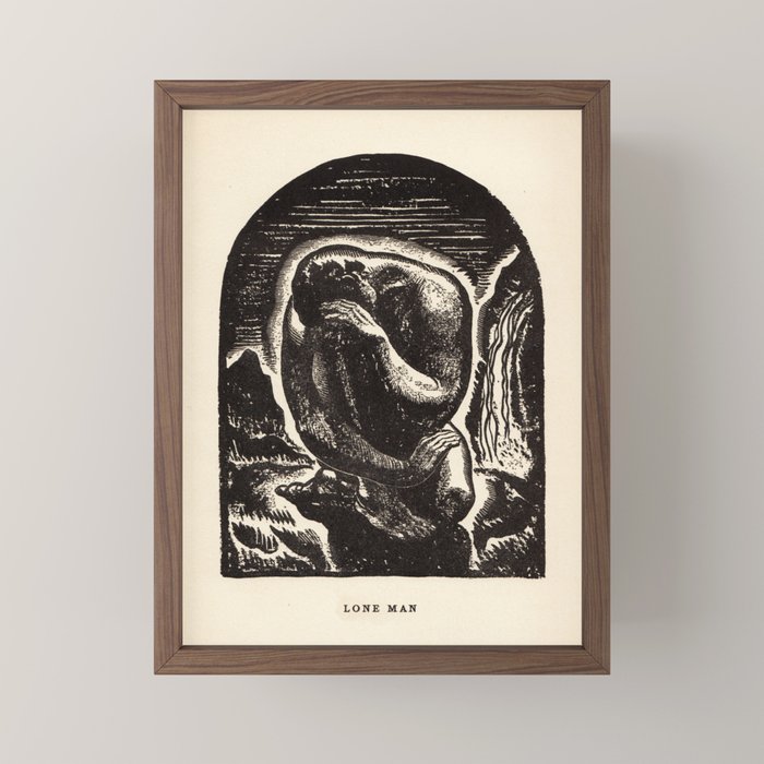 "Lone Man" by Rockwell Kent (1919) Mini Art Print