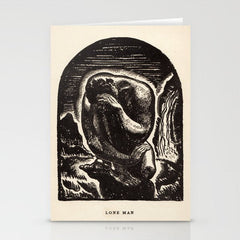"Lone Man" by Rockwell Kent (1919) Stationery Card