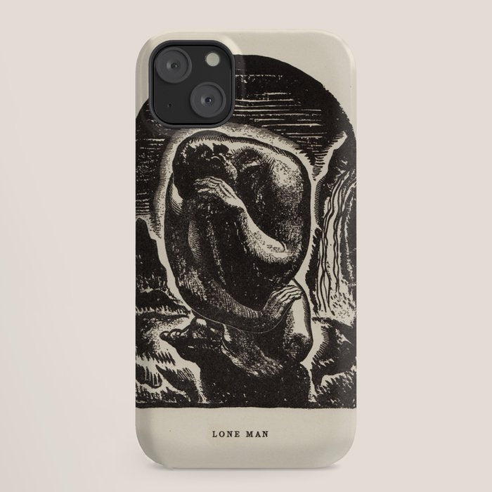 "Lone Man" by Rockwell Kent (1919) iPhone Case