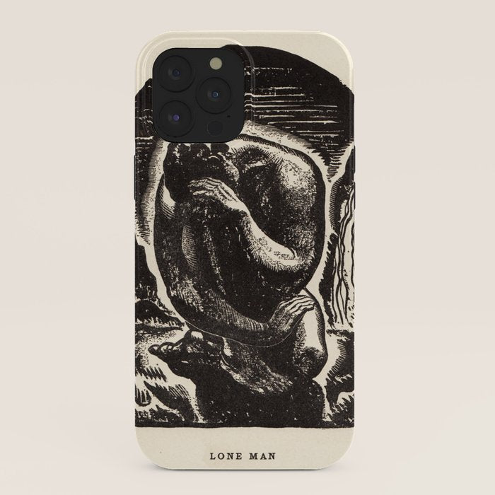 "Lone Man" by Rockwell Kent (1919) iPhone Case