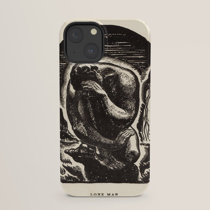 "Lone Man" by Rockwell Kent (1919) iPhone Case