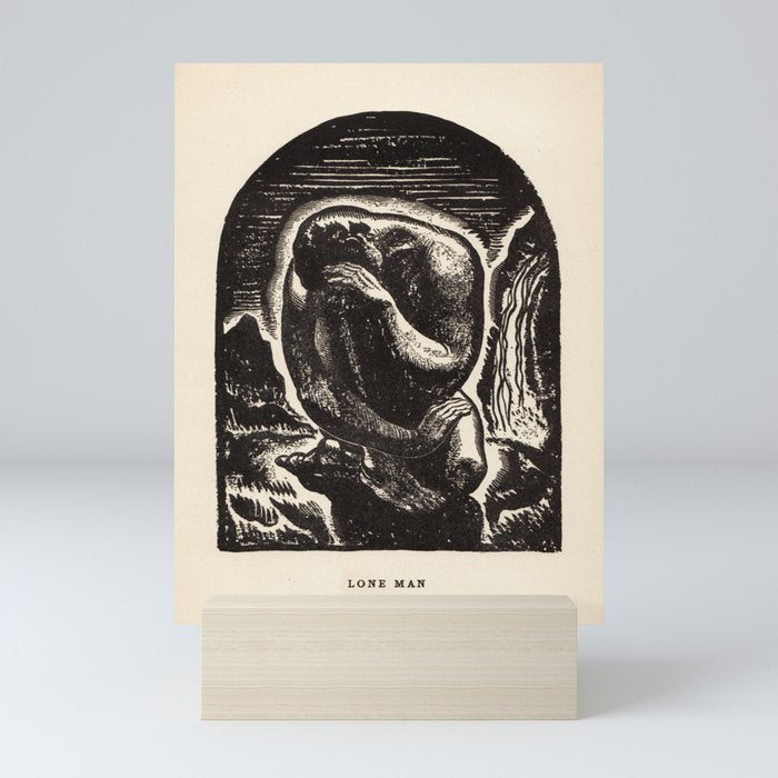 "Lone Man" by Rockwell Kent (1919) Mini Art Print