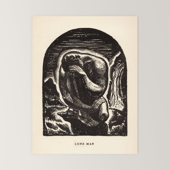 "Lone Man" by Rockwell Kent (1919) Mini Art Print