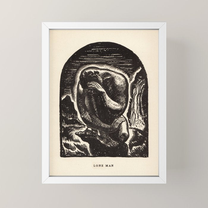 "Lone Man" by Rockwell Kent (1919) Mini Art Print