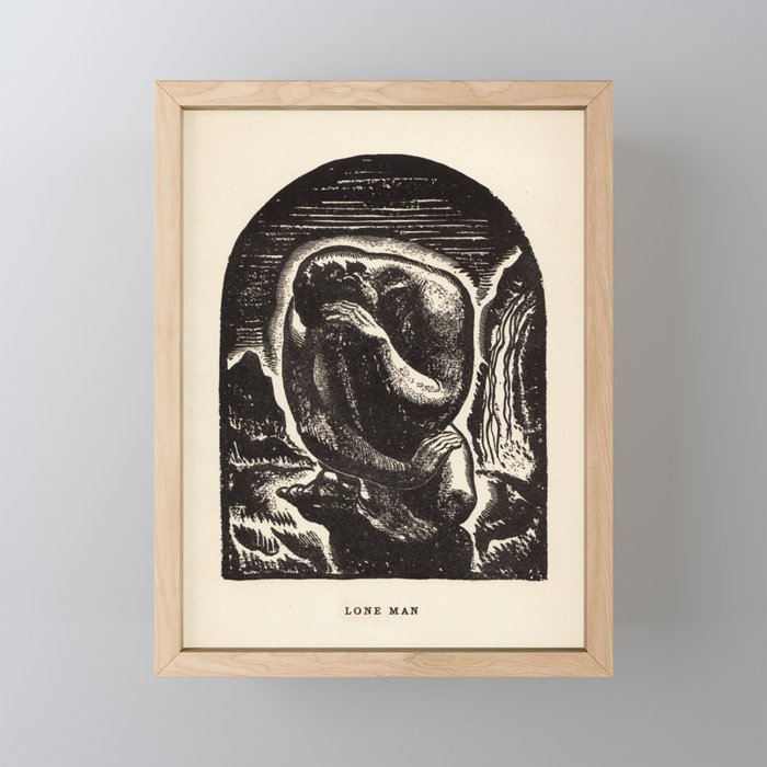 "Lone Man" by Rockwell Kent (1919) Mini Art Print