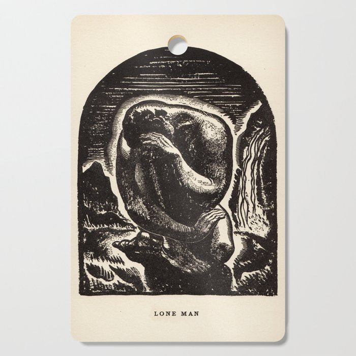 "Lone Man" by Rockwell Kent (1919) Cutting Board