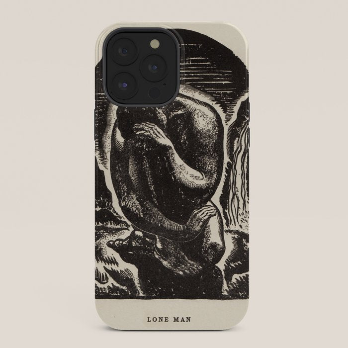 "Lone Man" by Rockwell Kent (1919) iPhone Case
