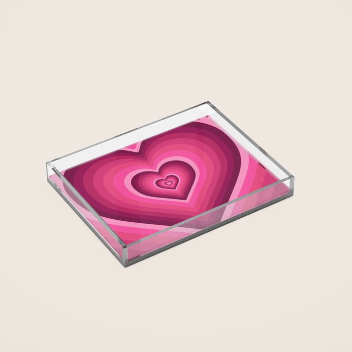 70's Heart Acrylic Tray