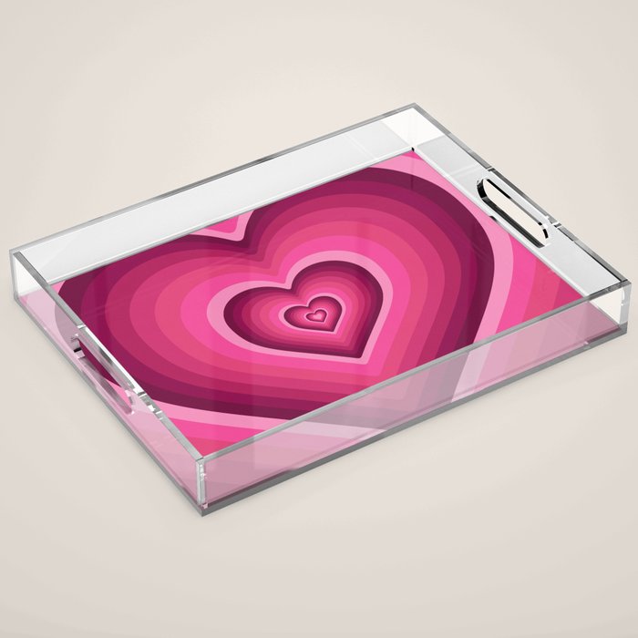 70's Heart Acrylic Tray