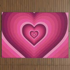 70's Heart Outdoor Rug